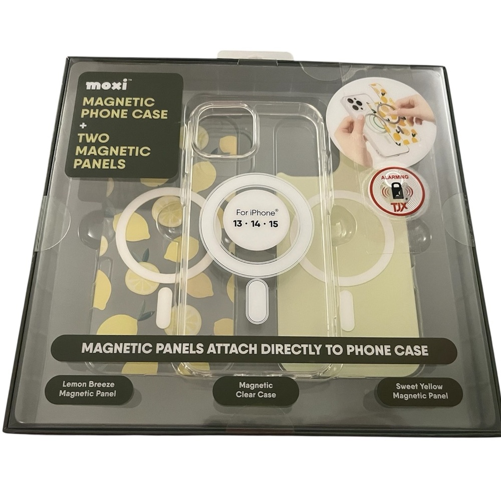 Clear Magnetic Phone Case with Panels to change designs for iPhone 13,14,15